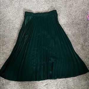 Max Studio Deep Green A-Line Skirt
